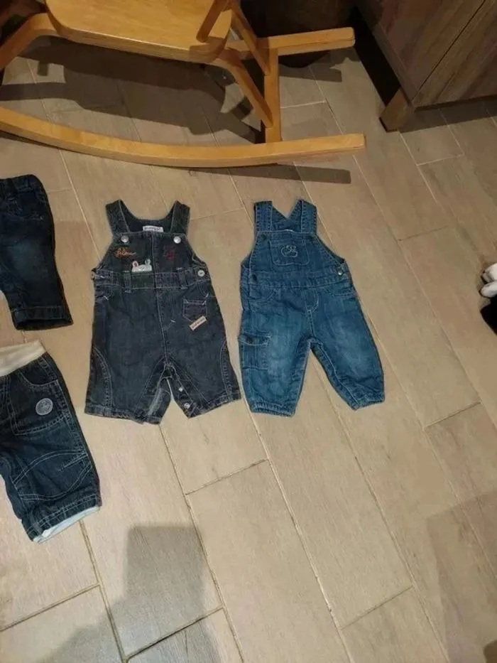 2 pantalons et 2 salopettes 1 mois ttbe - La Compagnie des Petits - Naissance - 0 mois  | Beebs