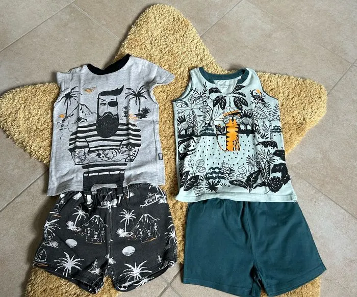 2 pyjamas Petit Béguin 5 ans - Petit Béguin - 5 ans  | Beebs