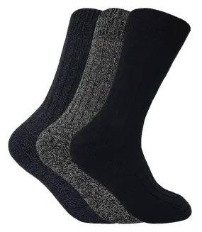 3 Paires Chaussettes en Laine Homme Anti Ampoule