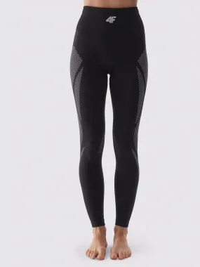 4F Leggings noirs couture thermique