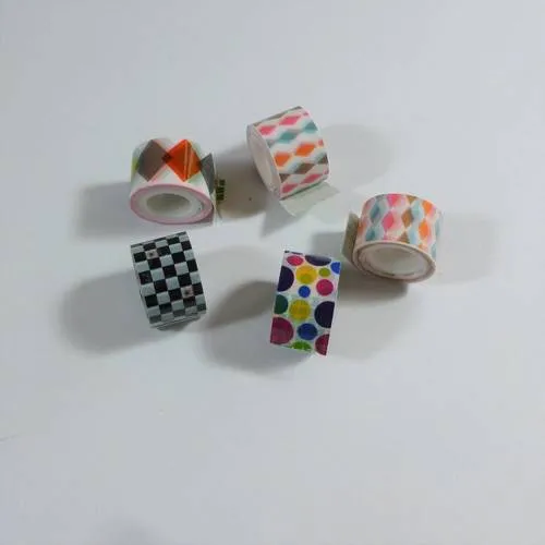 5 rouleaux de ruban adhésif masking tape 12mm