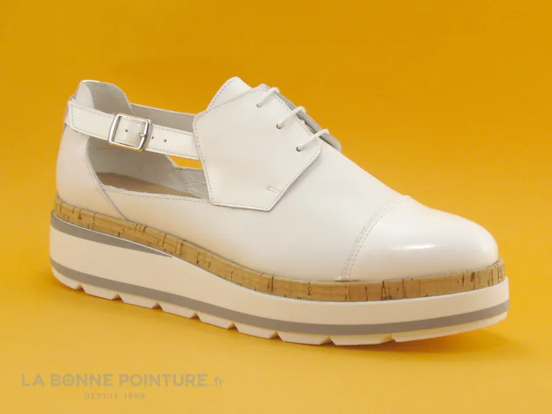 Achat chaussures We Do Femme Chaussure aérée, vente We Do CO22091D Blanc - Derby ouvert Femme