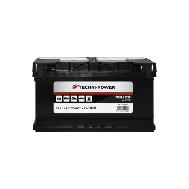 Batterie l4b efb 12v 75ah 730a en +droite techni-power