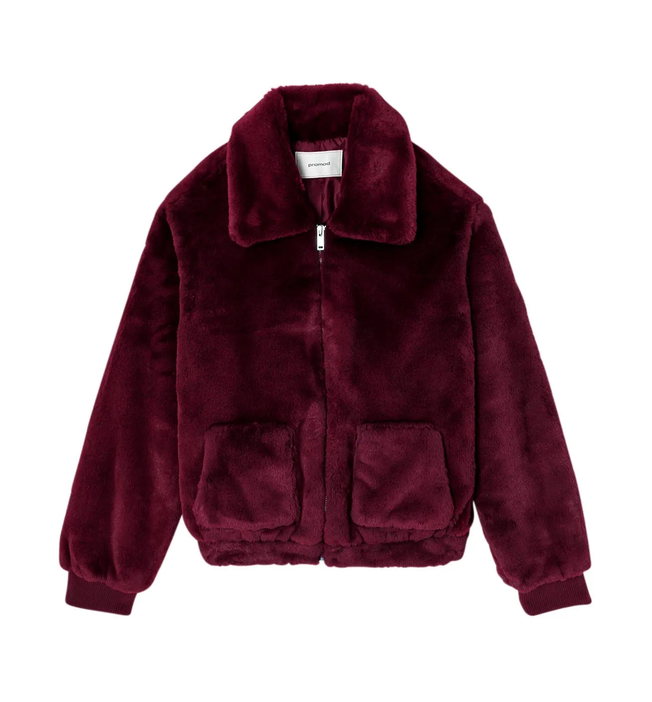 Blouson en fausse fourrure - Bordeaux