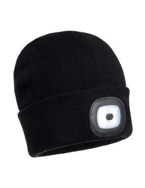 Bonnet Beanie double LED rechargeable - Noir - PORTWEST - - B028BKRPORTWEST