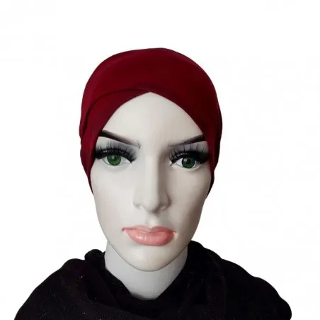 Bonnet sous hijab croisé