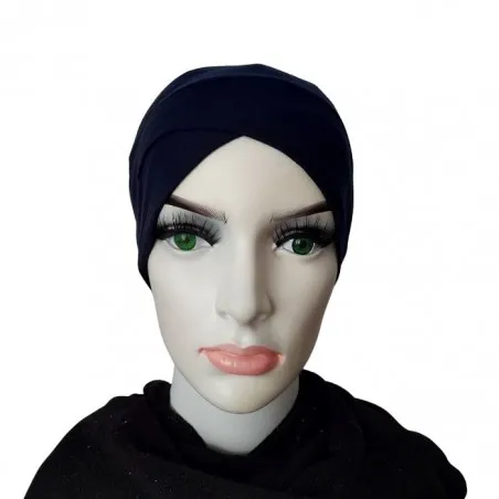 Bonnet sous hijab croisé