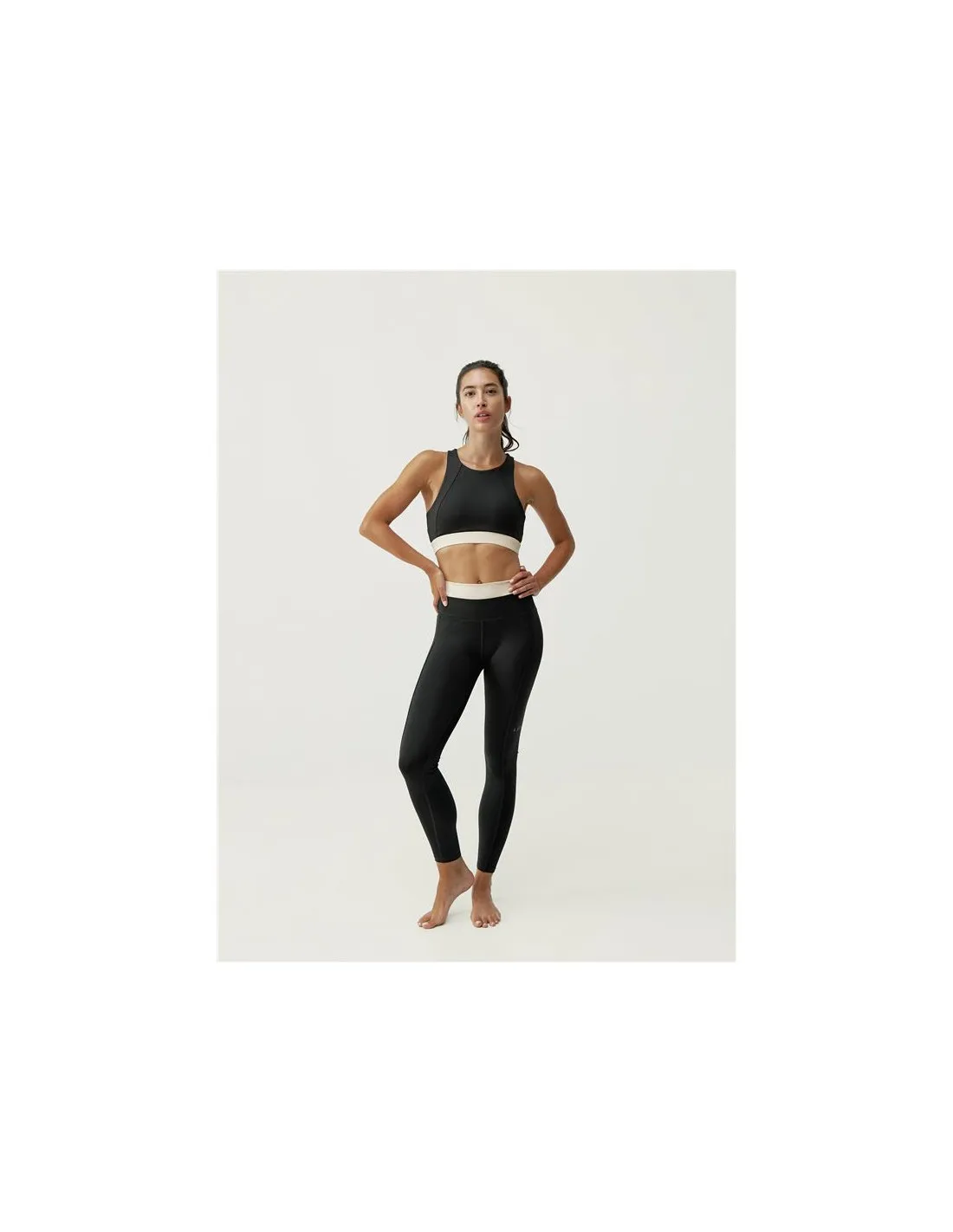 Born Living Yoga Leggings Fiorella Noir/Tapioca Femmes