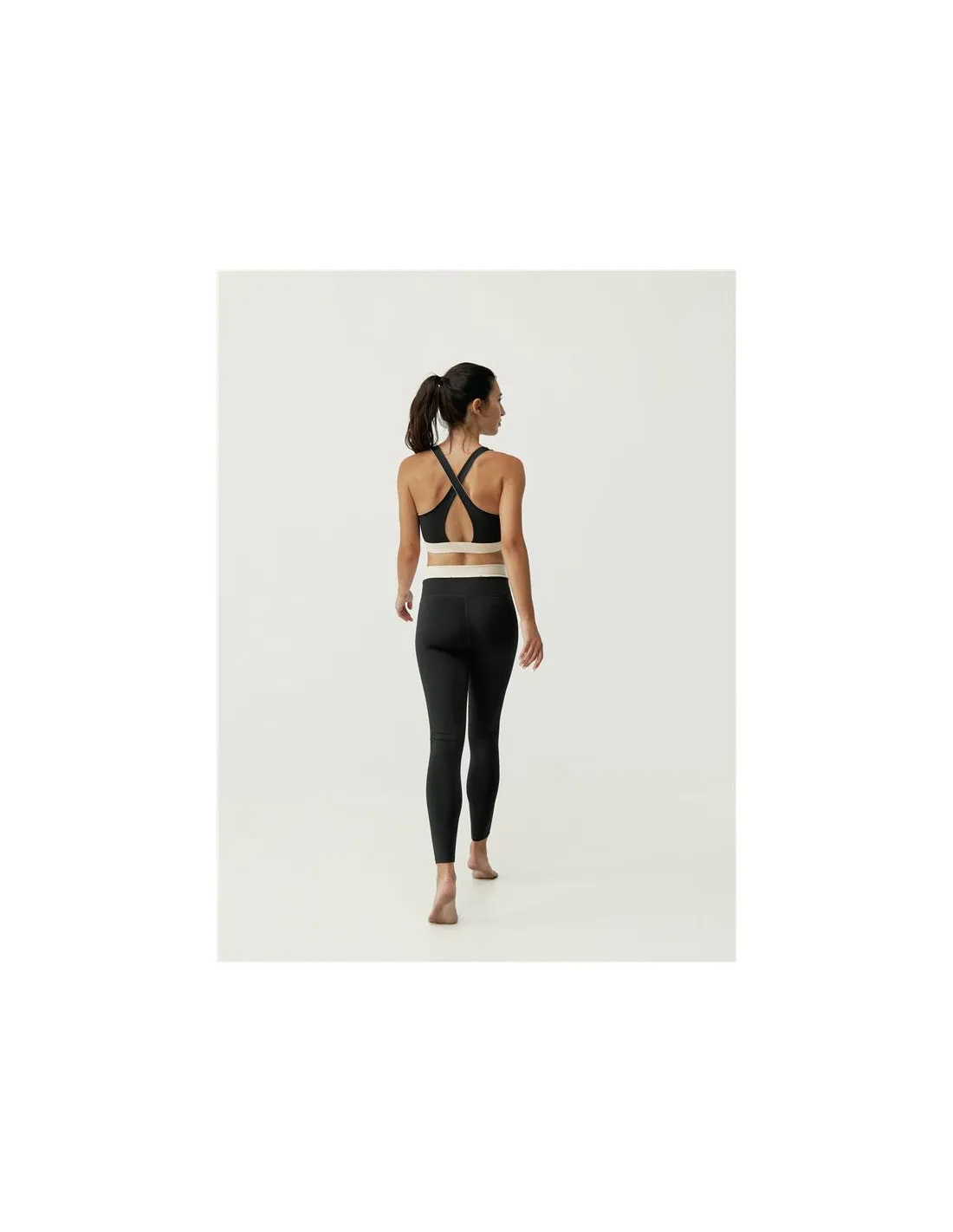 Born Living Yoga Leggings Fiorella Noir/Tapioca Femmes