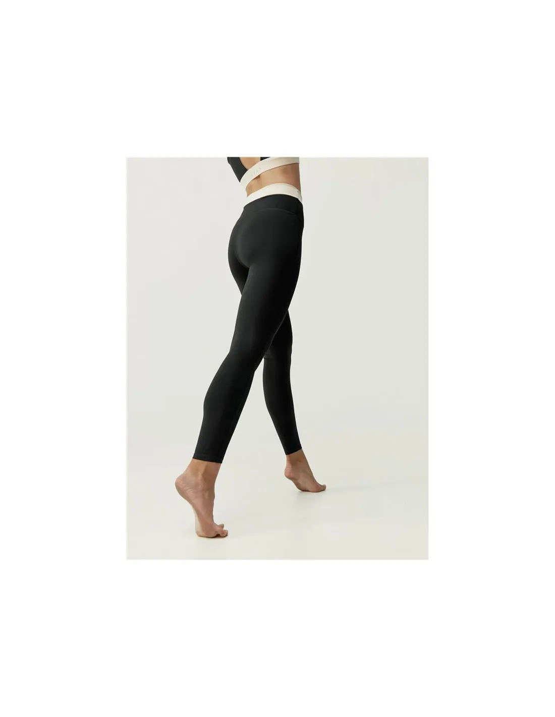 Born Living Yoga Leggings Fiorella Noir/Tapioca Femmes