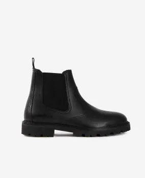 Bottines Chelsea en cuir noir