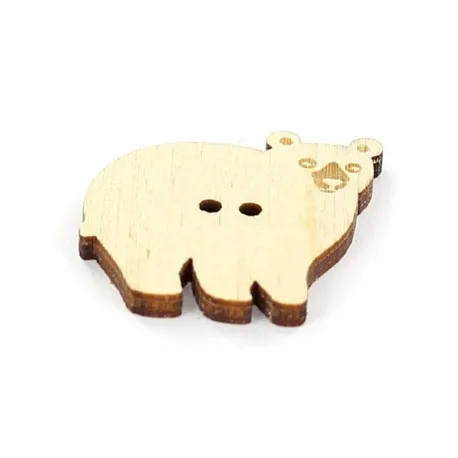 Bouton Bois Paapii Design Bear