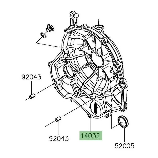 Carter d'embrayage Kawasaki 140320629 | Moto Shop 35