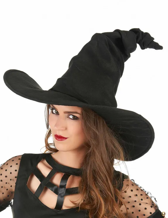 Chapeau sorcière velours noir adulte : Deguise-toi, achat de Accessoires