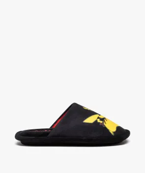 chaussons garcon en velours a enfiler - pokemon noir standard