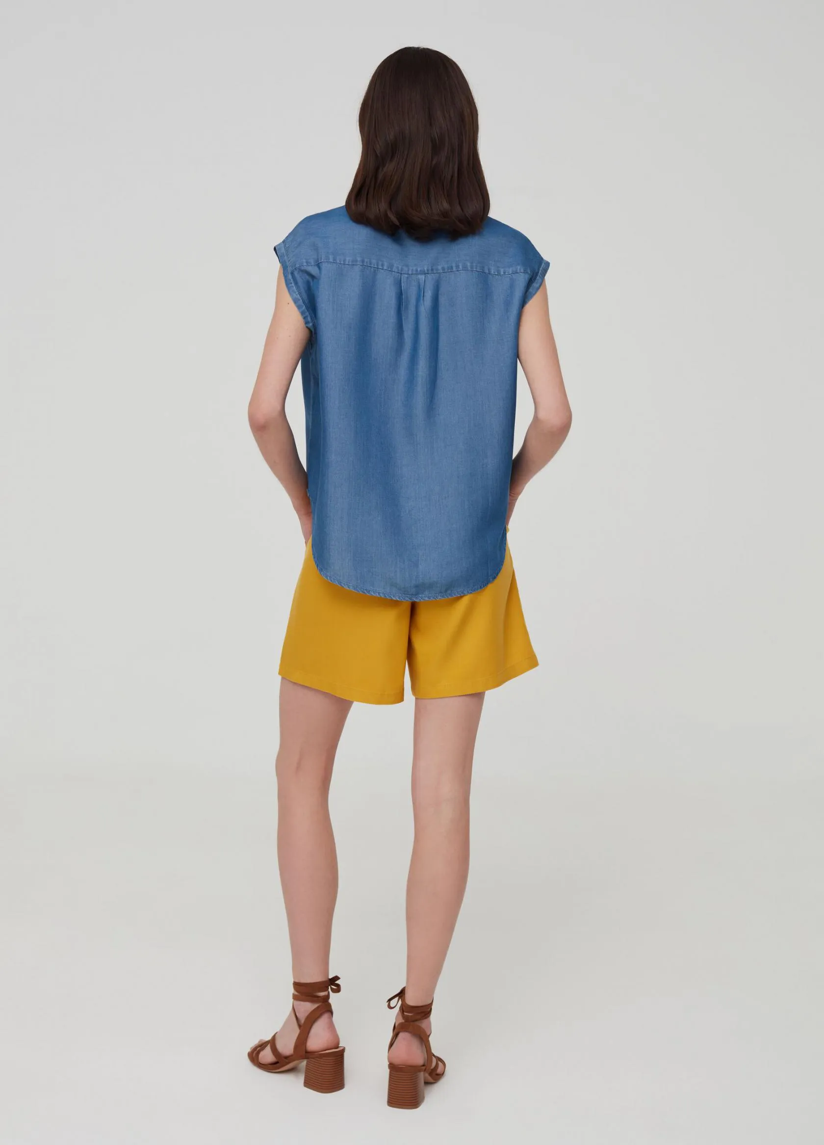 Chemises Et Blouses Femme | Sleeveless denim shirt Lavage foncé | OVS