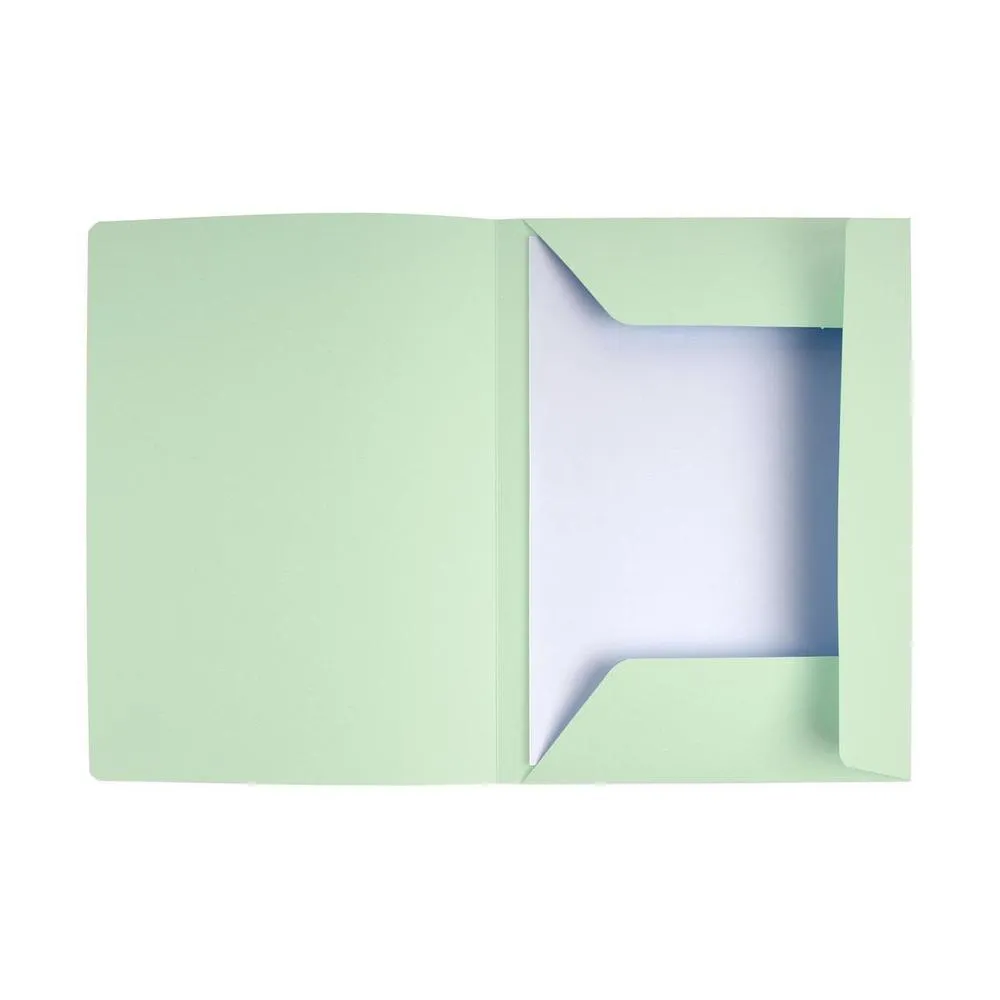 Chemises imprimées 3 rabats SUPER 210g 24x32cm Vert Clair - Paquet de 50