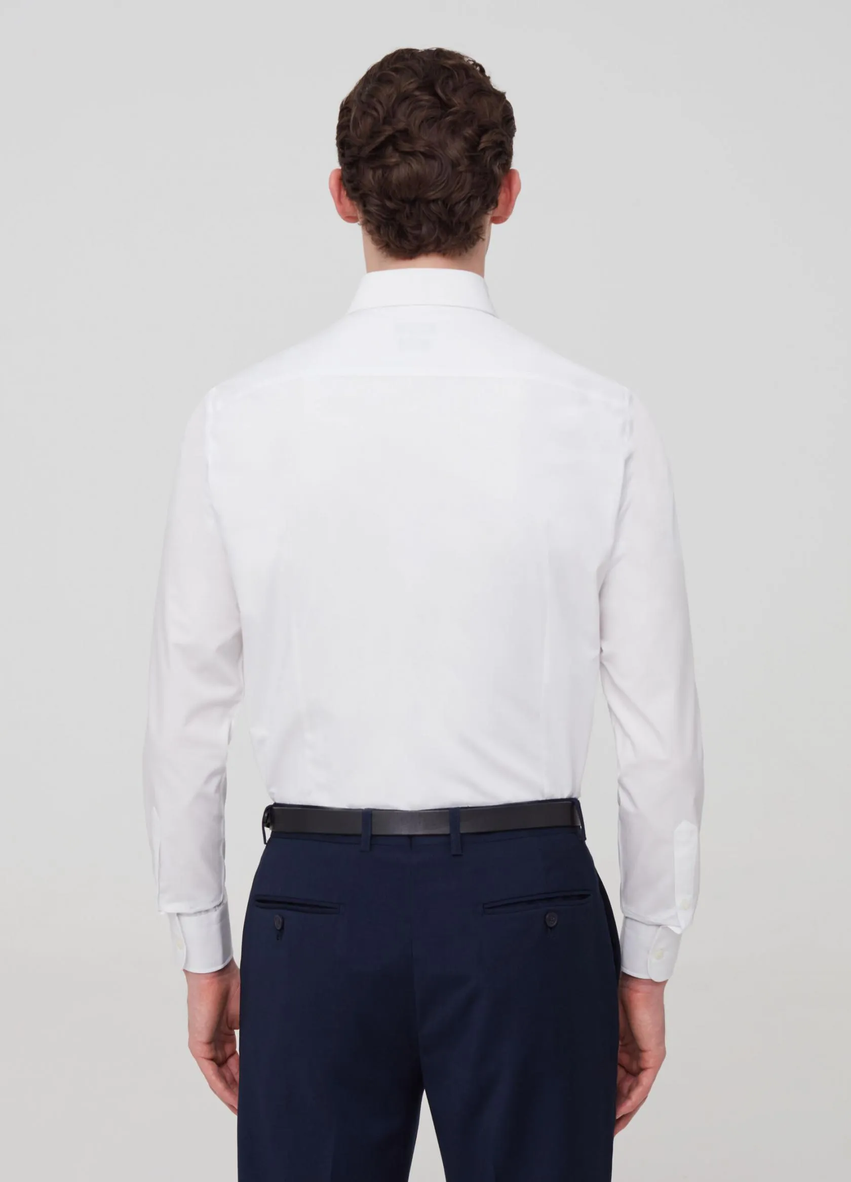 Chemises Élégantes Homme | Slim-fit shirt with button-down collar Blanc optique | OVS