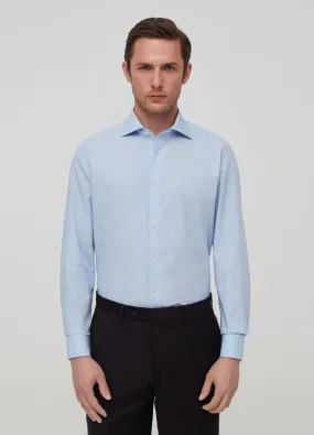 Chemises Élégantes Homme | Slim-fit shirt with micro polka dots Bleu ciel | OVS