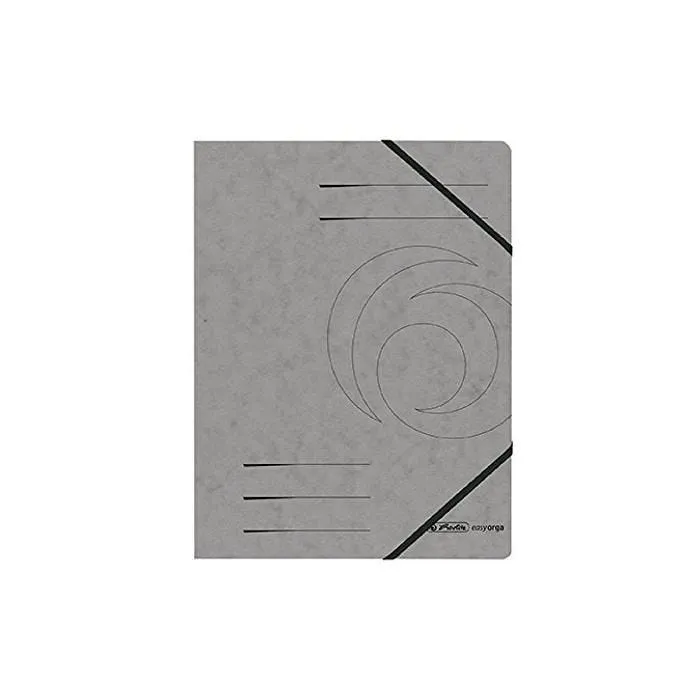 Chemises à élastique Easyorga A4 Carton Colorspan Gris foncé - par lot de 5