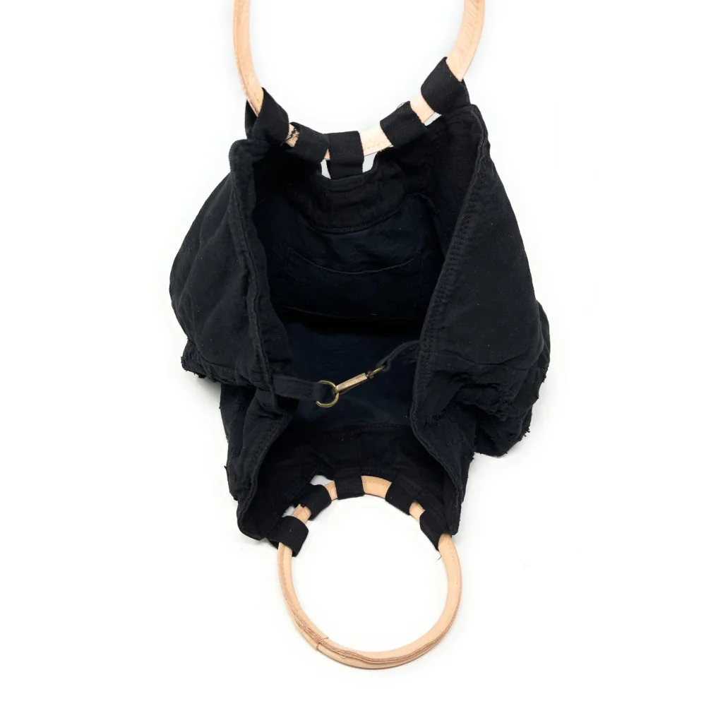Collection sacs à main femme | Sac cabas en toile de coton et cuir GOA