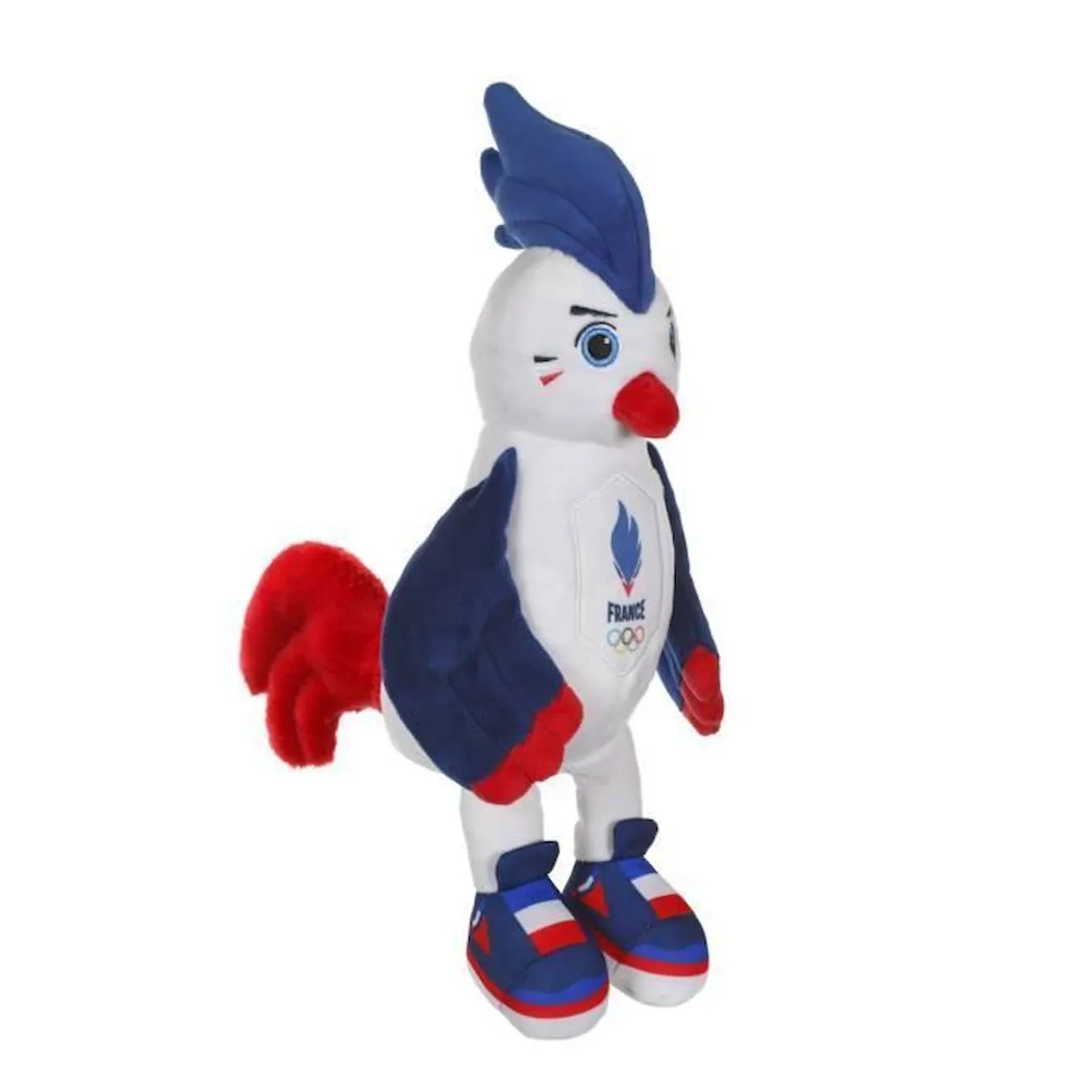 Coq Peluche - Equipe de France Olympique - Peluche Officielle Sous Licence - 15 cm assis bleu - Gipsy Toys