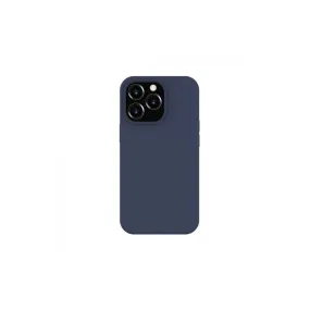 Coque iPhone 14 Pro Max Lemontti Liquid Silicon MagCharge Bleu Foncé