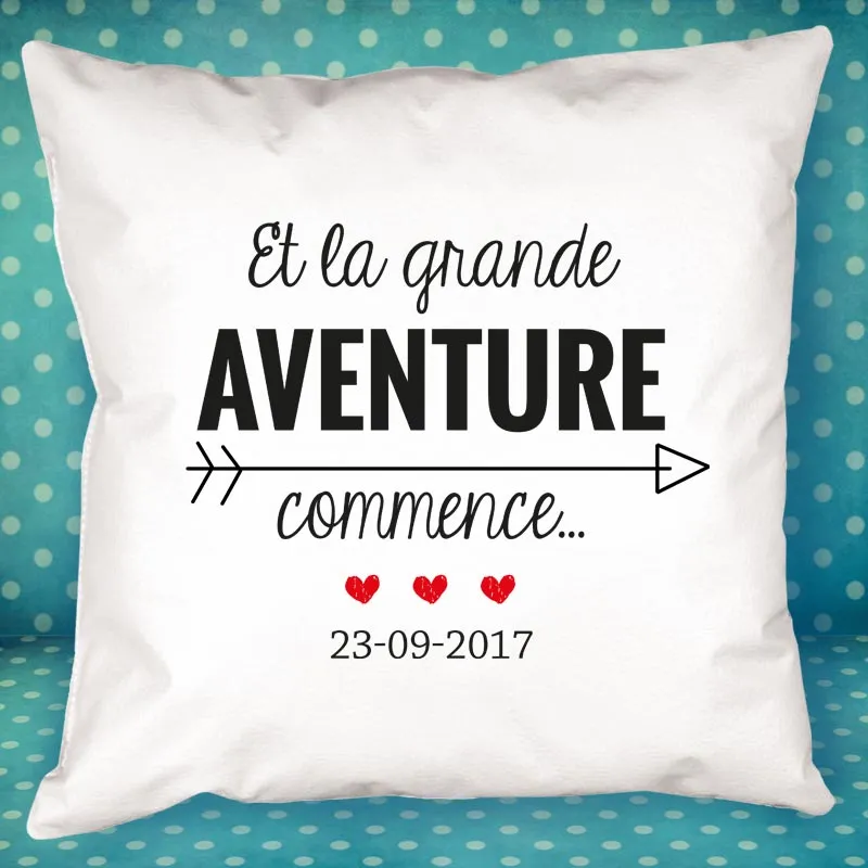 Coussin personnalisé MARIAGE