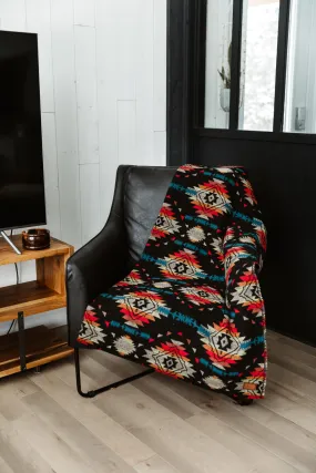 Couverture - Jeté en laine à motif boho - Petite