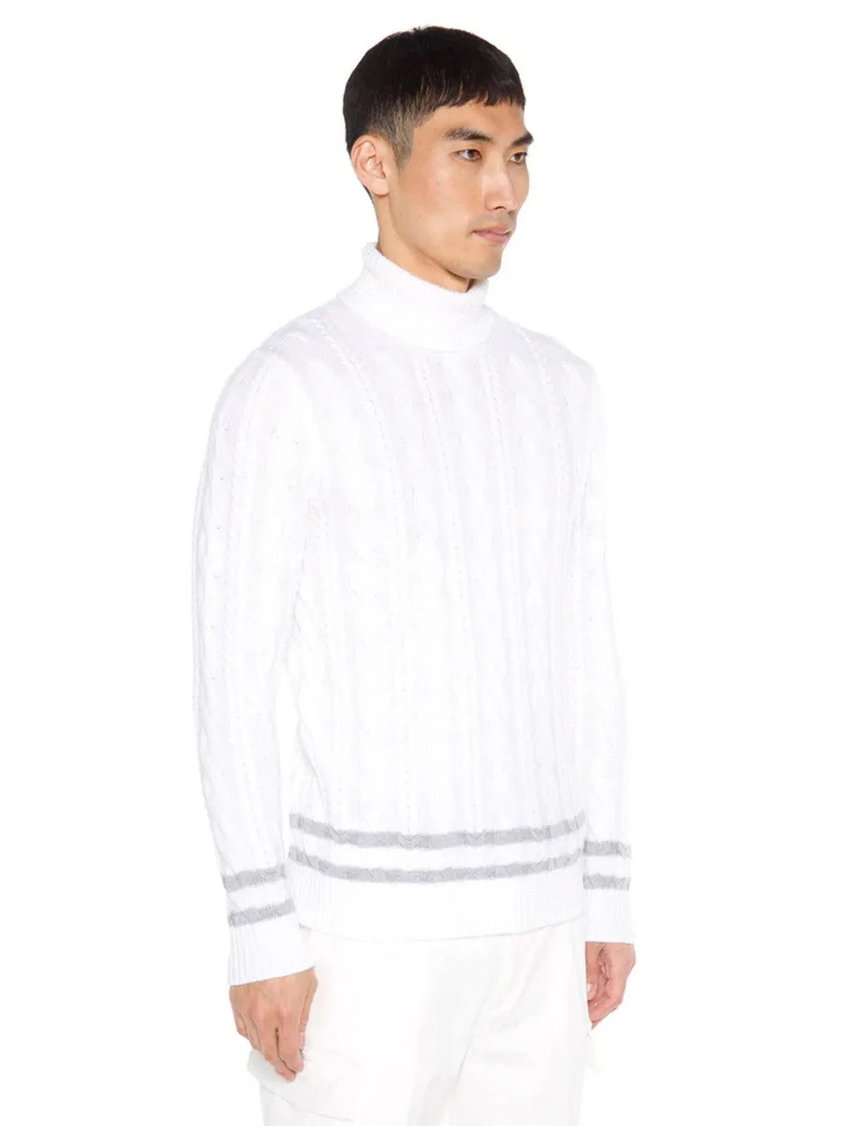 ELEVENTY Pull col roulé homme H76MAGH52 MAG0H031 00-06 Ivoire