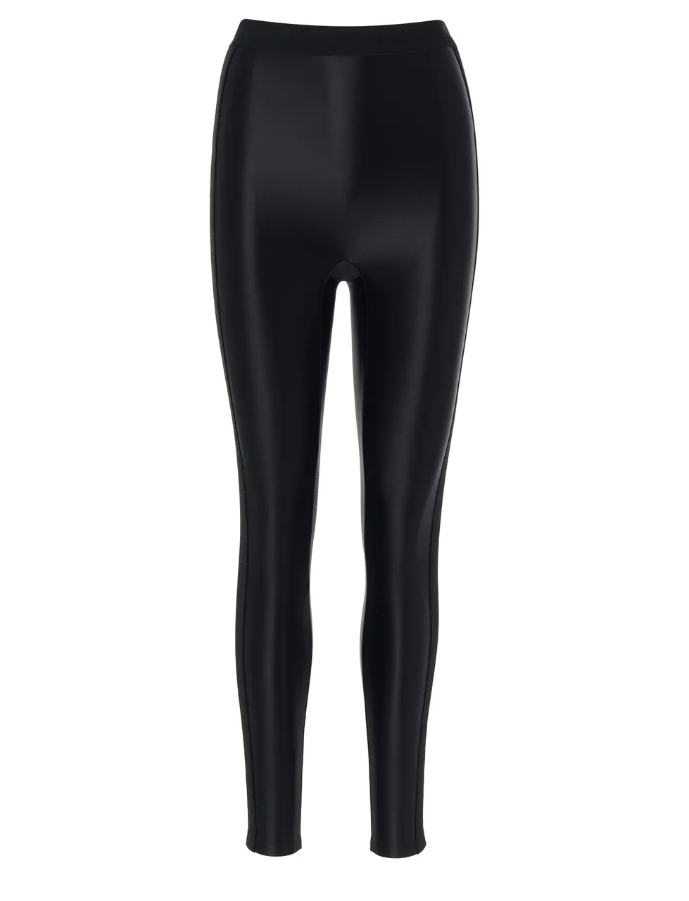 Elisabetta Franchi Leggings en lycra noir brillant