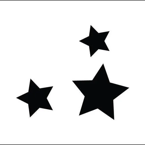 Etoiles. trois petites étoiles. pochoir en vinyle adhésif. (ref 190)