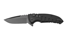 Hogue X1 Microflip All Black Droppoint couteau de poche 24176, Allen Elishewitz design