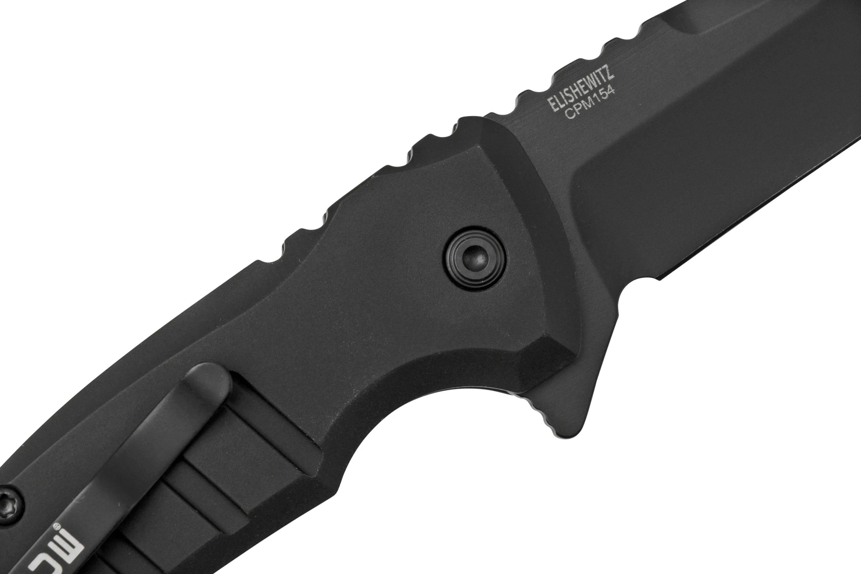 Hogue X1 Microflip All Black Droppoint couteau de poche 24176, Allen Elishewitz design