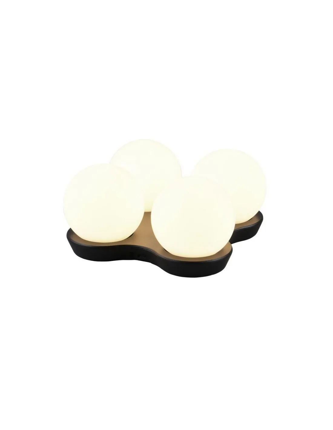 Lampe de table LED LORNA avec 4 boules à intensité variable avec USB-C | LéonLeds