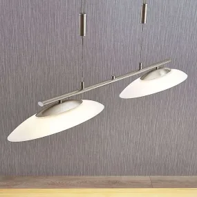 Lampe à suspension vintage en acier avec LED avec variateur tactile 2 lumières - Judie