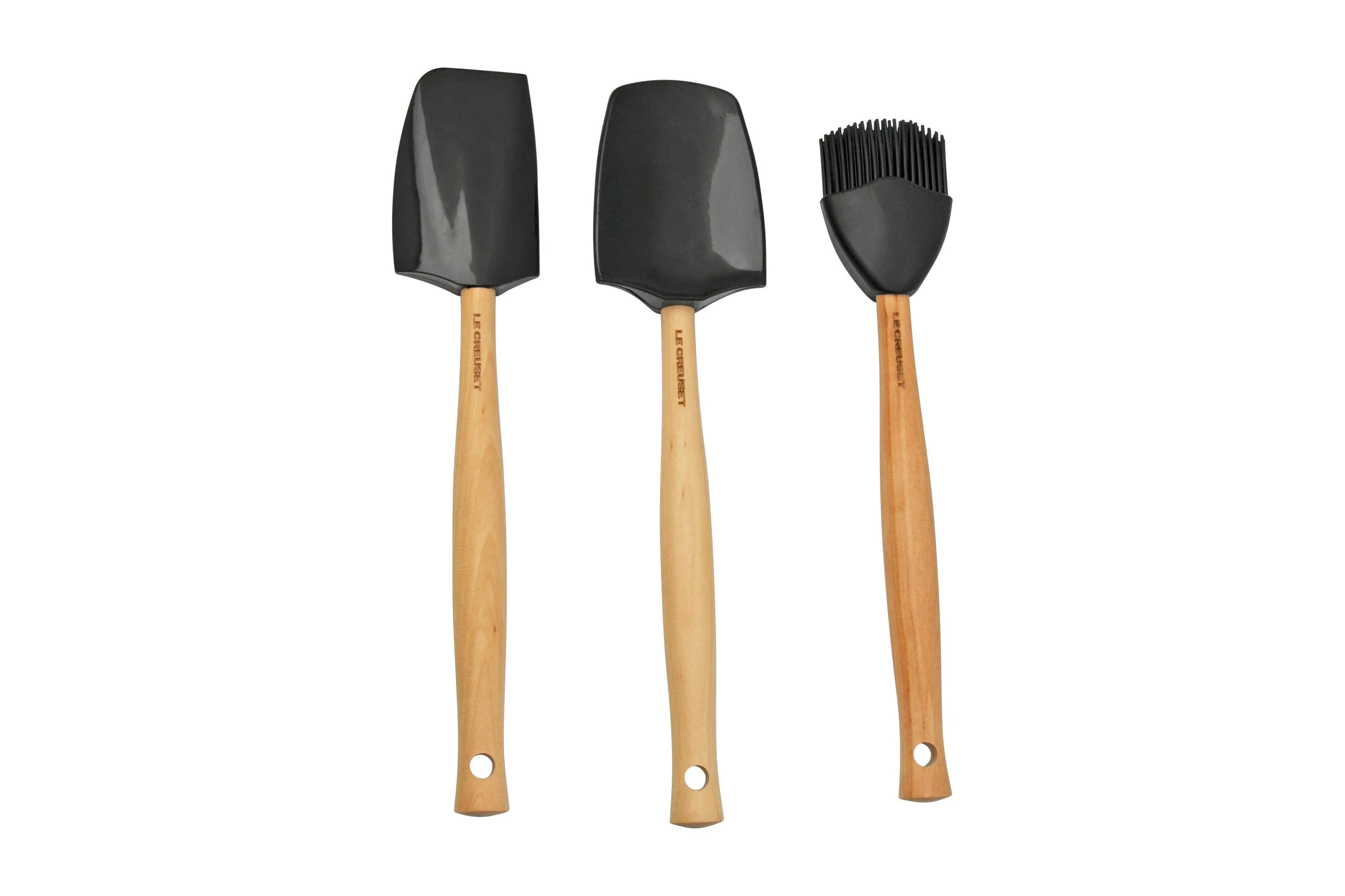 Le Creuset Premium set de 3 spatules en silicone, noir