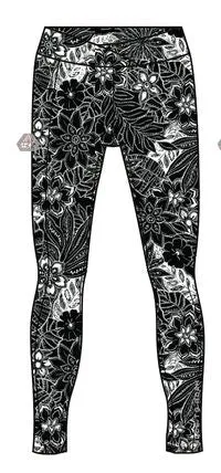 Leggings Recyclés Fresh Air - Floral Noir