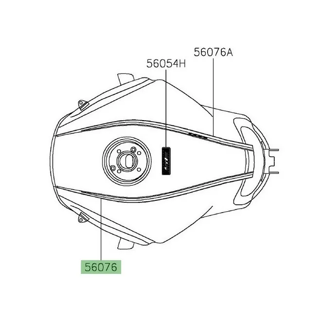Liserè de réservoir Kawasaki Versys 1000 S/SE (2021-2022) | Moto Shop 35