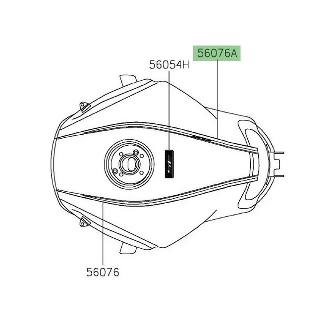 Liserè de réservoir Kawasaki Versys 1000 S/SE (2021-2022) | Moto Shop 35
