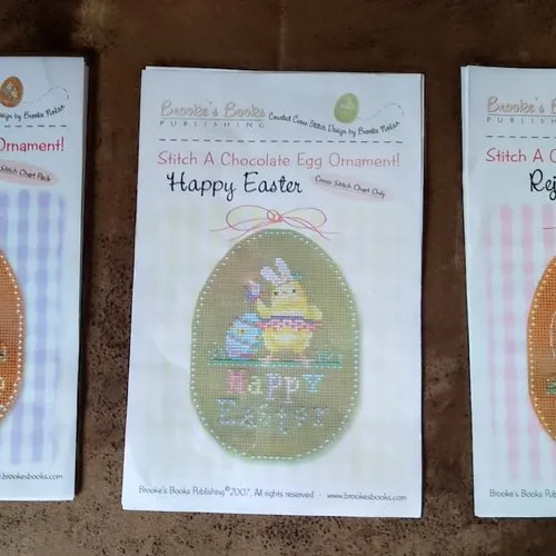 Lot 3 grilles point de croix "happy easter, rejoice et surprise