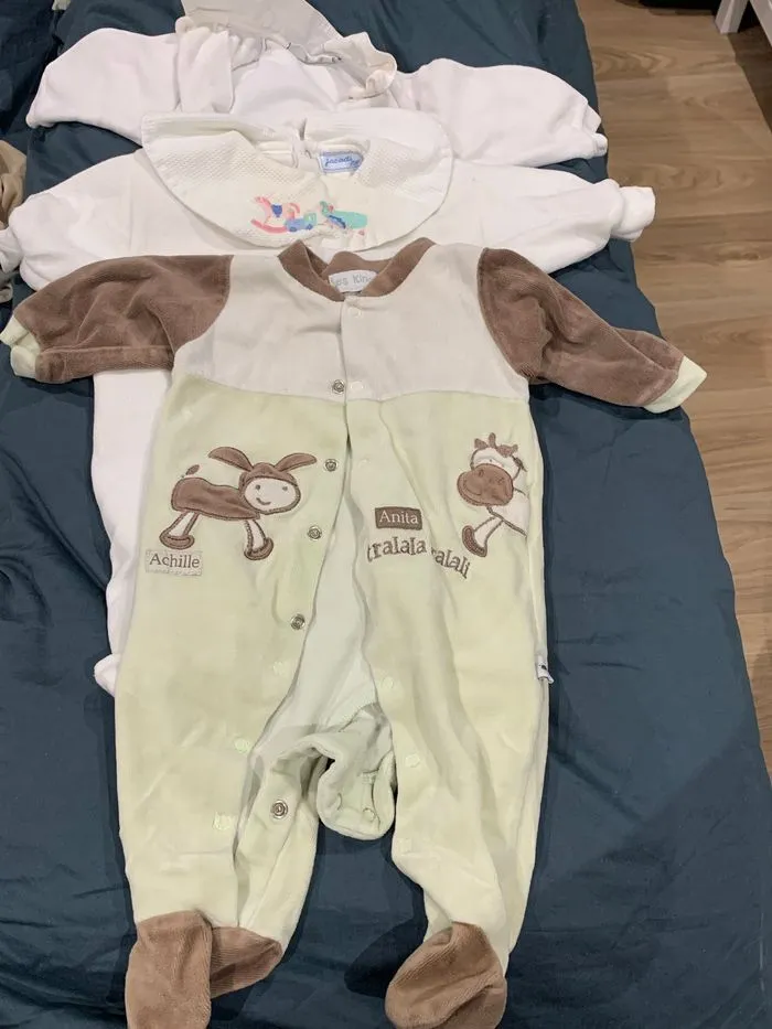 Lot 3 pyjamas velours - Jacadi - 3 mois  | Beebs