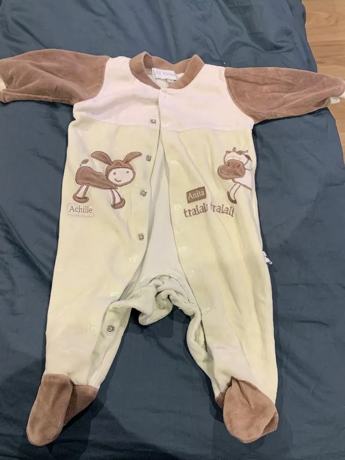 Lot 3 pyjamas velours - Jacadi - 3 mois  | Beebs