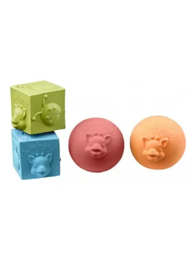 Lot de 2 balles et 2 cubes So'Pure - N/A