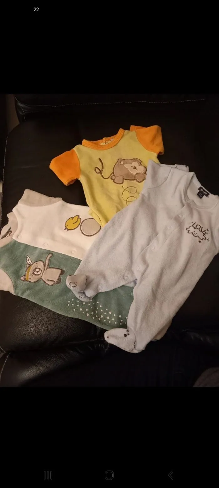 Lot de 3 pyjamas mixte naissance - Trois Kilos Sept - Naissance - 0 mois  | Beebs