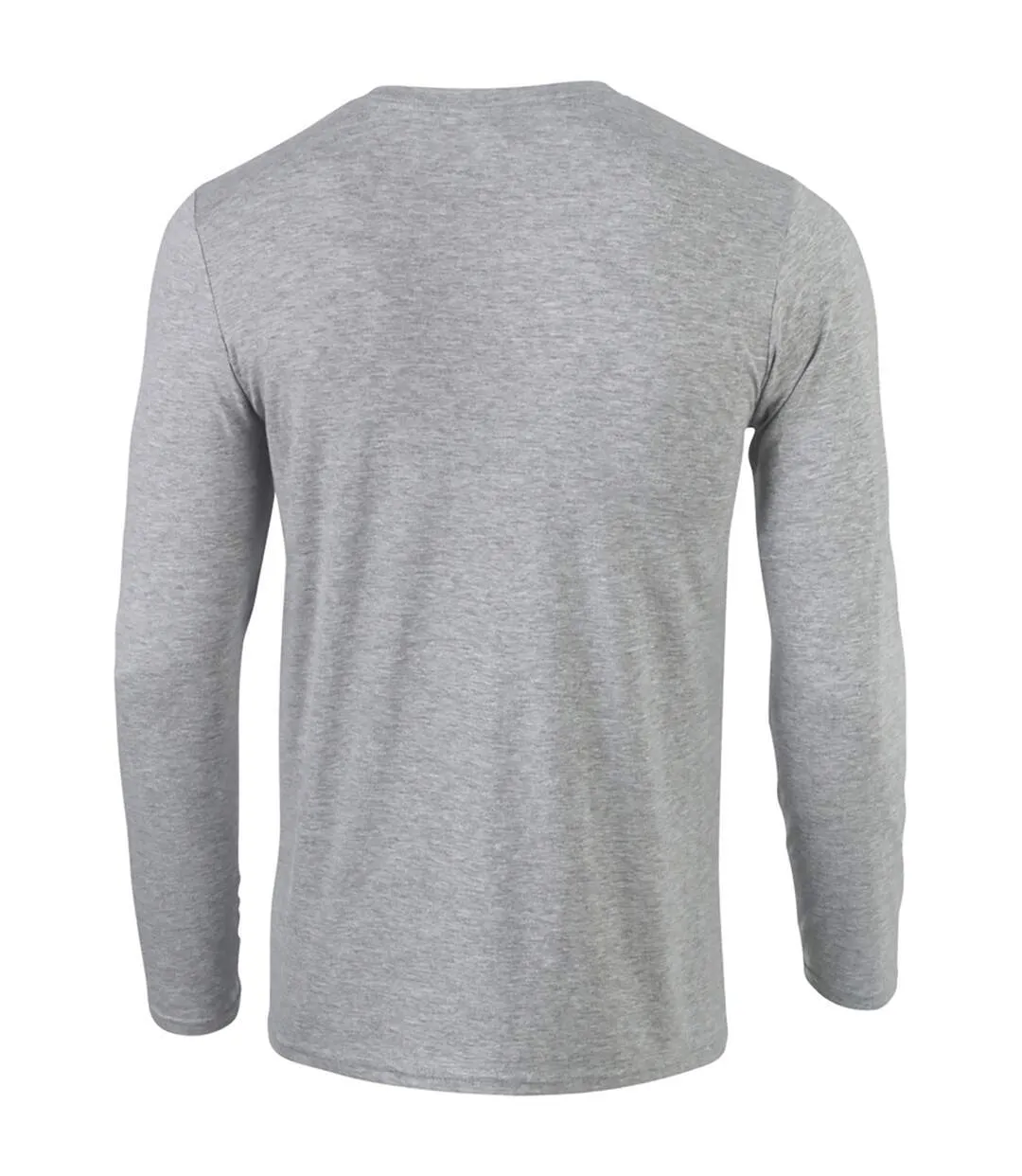 Lot de 5  t-shirts manches longues hommes gris clair chiné Gildan