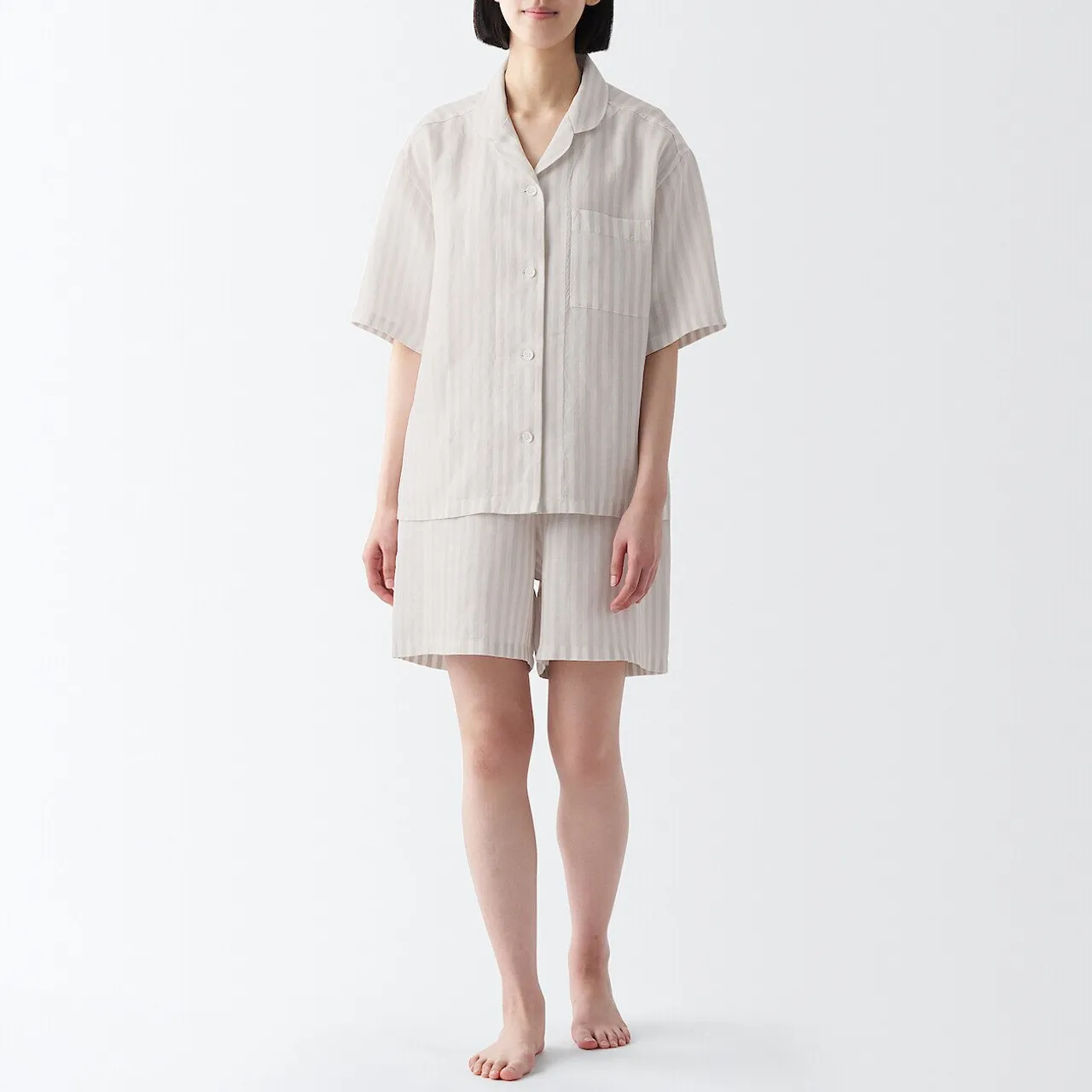 Lyocell and Linen Short Sleeve Pyjamas 17829