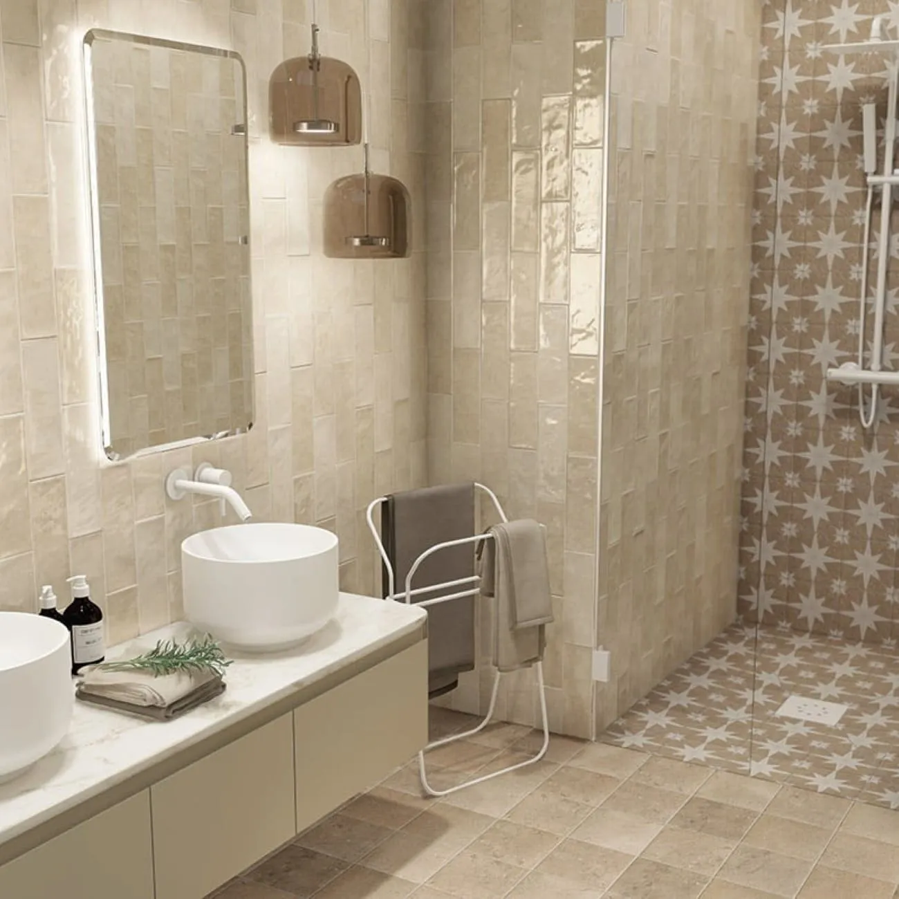 Mainzu Cinqueterre Cream 10x30 cm PT03251 | Revêtement mural imitation terre Cuite 
