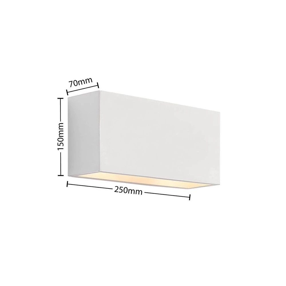 Mavora Square Applique Murale White - Lindby