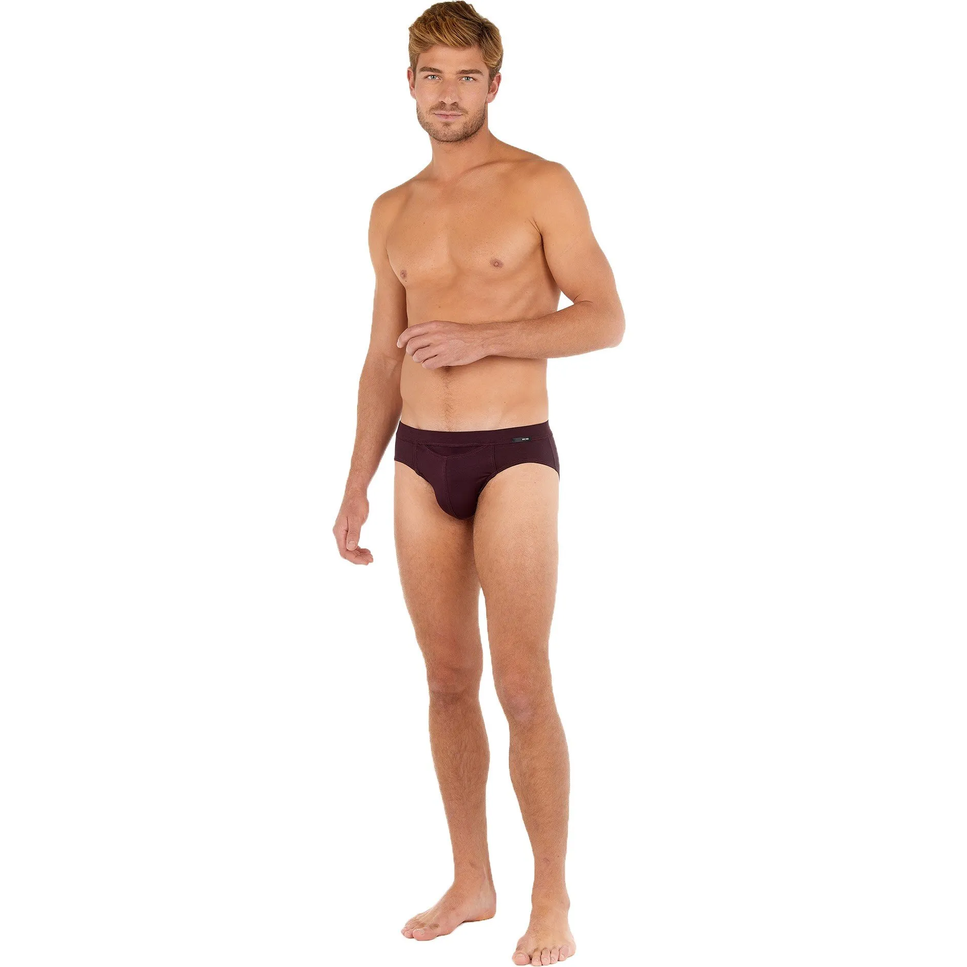 Mini Slip Comfort HO1 Tencel Soft - bordeaux - HOM : vente slips et...